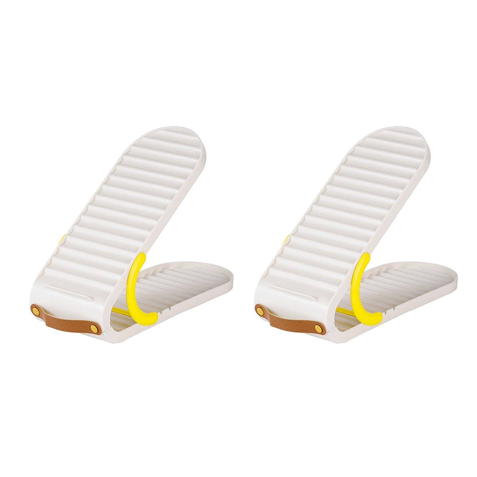 Tsophreniq Of 2 Adjustable Shoe Organizers with Sturdy Designs Home Accessory for Multipurpose Storage Needs Solution Rack