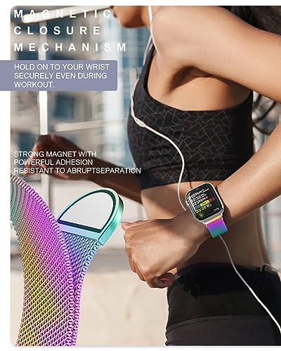Image of Original Stainless Steel Milanese Loop Compatible with Apple Watch Band 38mm 40mm 41mm 42mm 44mm 45mm 46mm 49mm, Magnetic Clasp Band for iWatch Series 11 10 9 8 7 6 5 4, SE 3 2 1 Ultra3 2, Women & Men