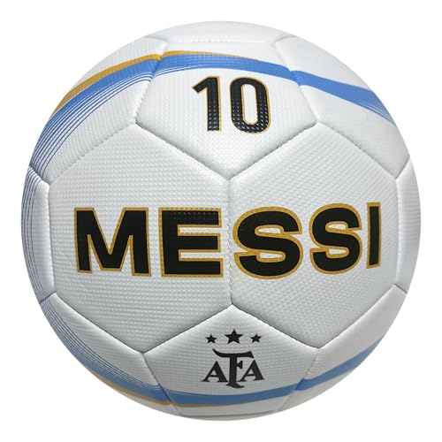 Icon Sports Officially Licensed Argentine Football Association Lionel Messi Soccer Ball - AFA189BL White Size 5