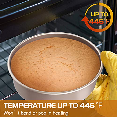 Chefmade Bakeware Round Cake Pan 2 Pieces, 6-Inch And 8-Inch With Removable Loose Bottom Nonstick & Quick Release Coating Chiffon Bakeware For Oven And Instant Pot Baking (Champagne Gold) #TOP4