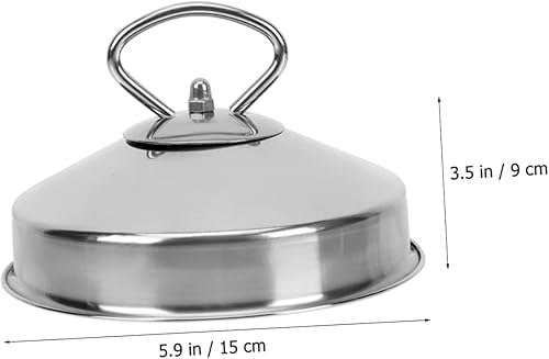 Miniatura 7 de YARNOW Tapa de vapor redonda Dim Sum Steamer Grill Accesorios para parrilla de calentamiento de plancha Cubierta de placa para platos de cena Acero