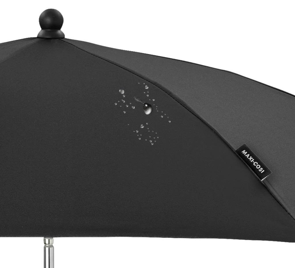 Maxi-Cosi Sombrilla Carrito bebe, sombrilla para silla de paseo, parasol flexible protección UV 50+, Black
