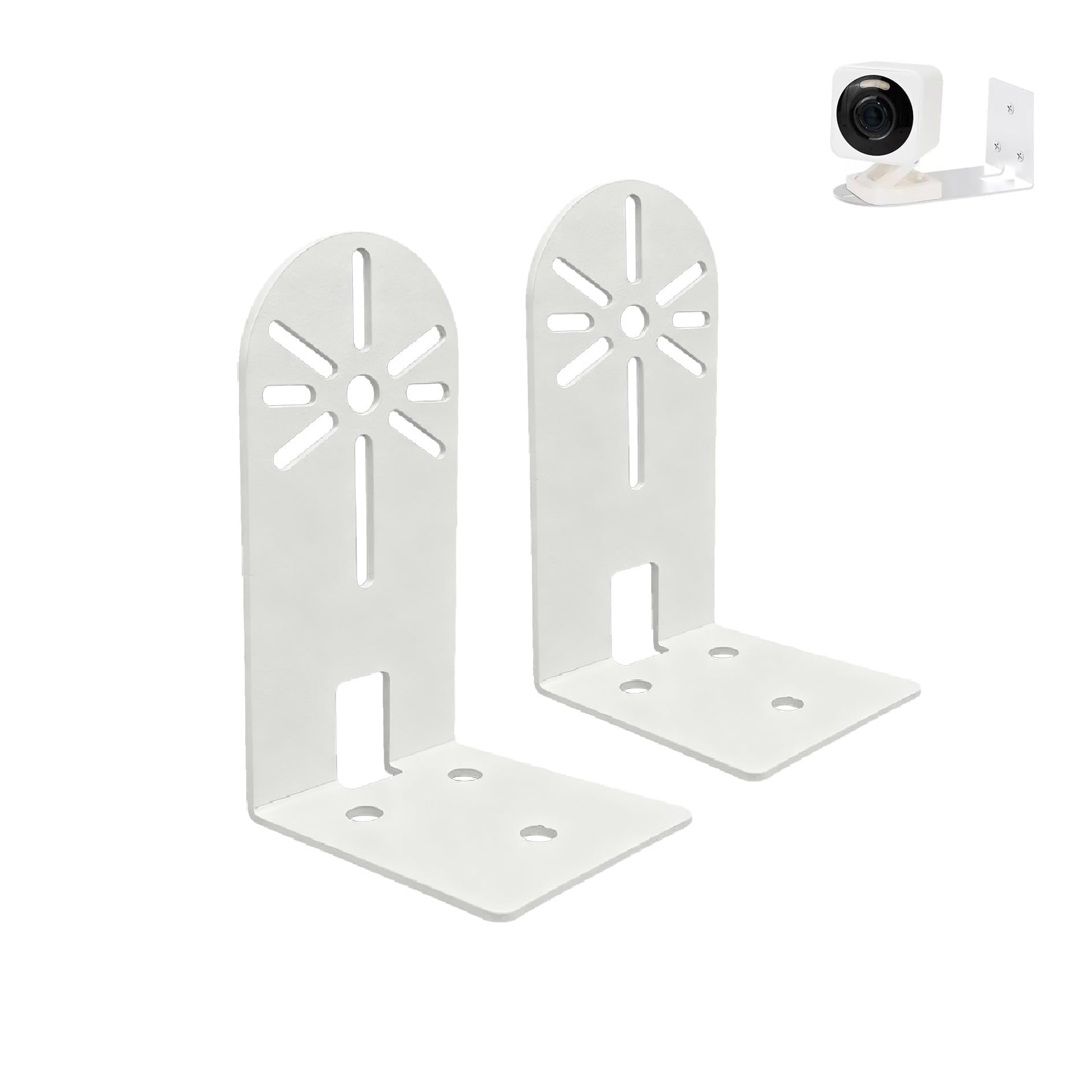 2PCS Soporte de Pared para Cámara de Vigilancia, Soporte Adhesivo Sin Taladro de Aluminio Sólido, Compatible con Mini Pan Tilt, Indoor Cam E220, Soporte Universal para Cámara