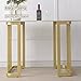 XLIHAWY Heavy Duty Metal DeskLegs, DlY Dinning Furniture Stands, Industrial Desk Base for Dressing Table Computer Desk Dining Table, 23.6/28 Inch(Gold,17.7x5.9x23.6in)