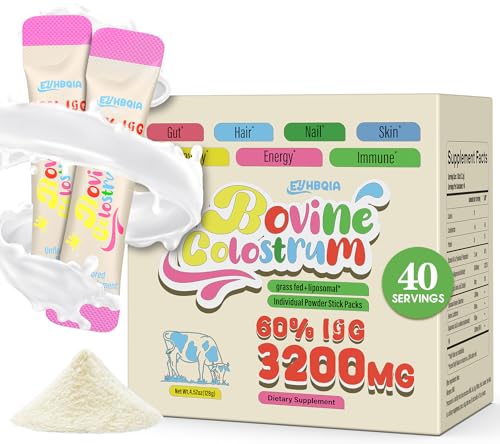 Colostrum Supplement Powder - Grass Fed Bovine Colostrum with Hya...