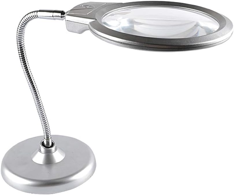 10 Times HD Magnifier Desktop Old Man Reading Mirror LED Light 20 Times Portable Microscope Enlarged Mirror