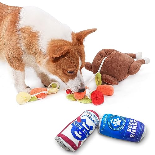 Thanksgiving Turkey&Beer Dog Toys 2Pack Update Daily Deals around 5 am PDT Everyday