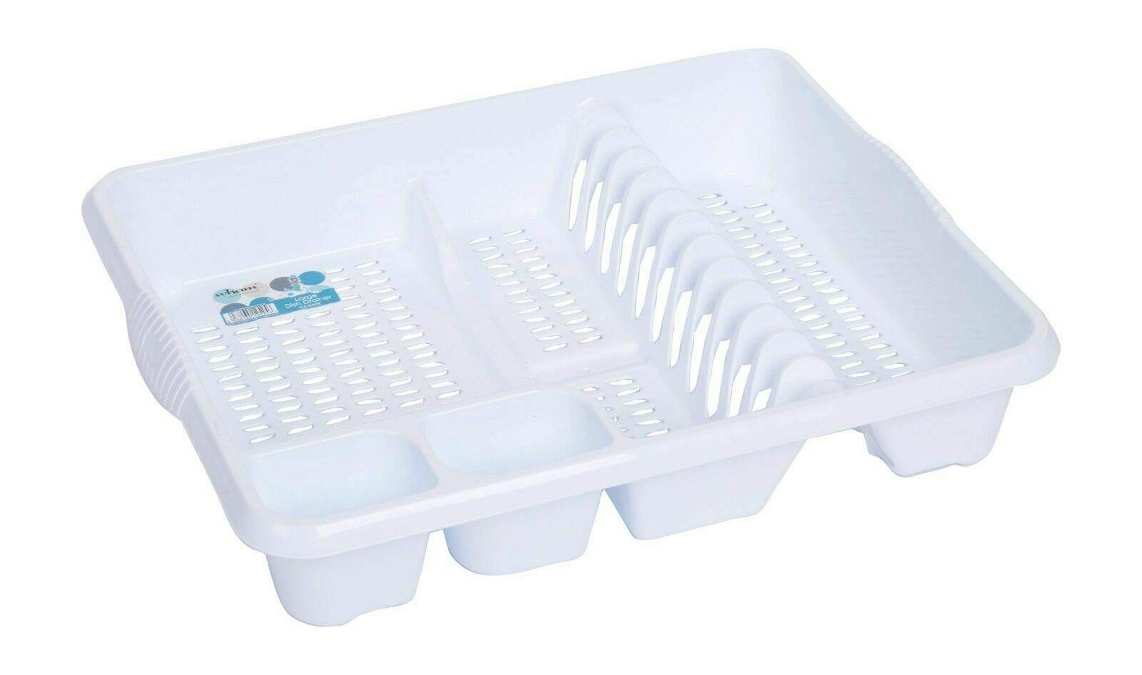 HoitoDeals Plastic Dish Drainer Tray For Sink Washing Storage Rack Plate Stand