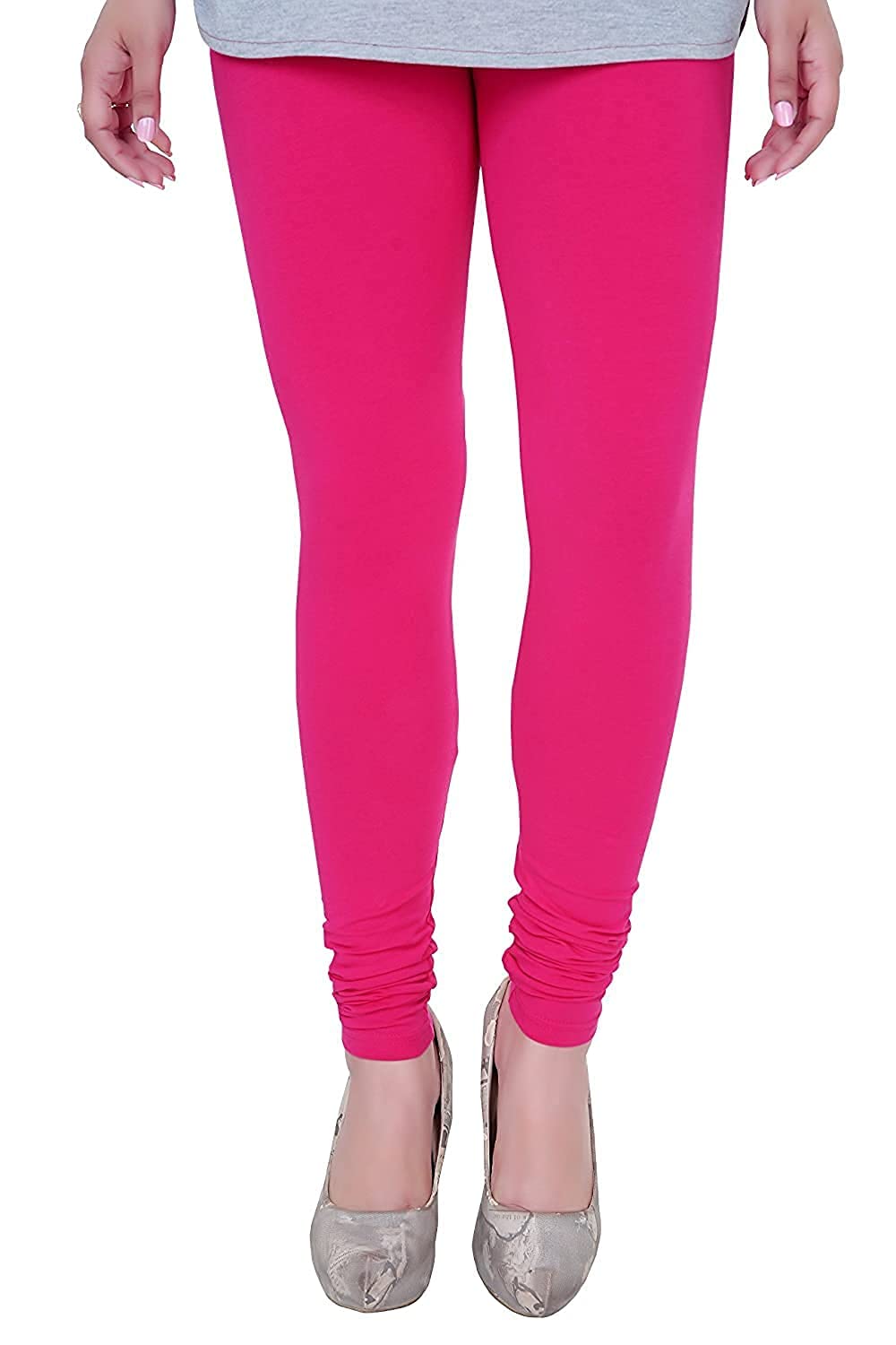 YnAWomen's Lycra Cotton Leggings Pink