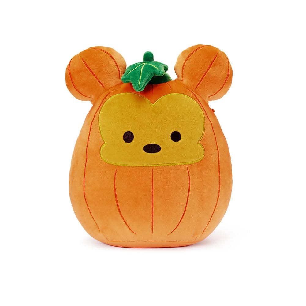 Disney Store Official Mickey Mouse Pumpkin Squishmallows Plush - 11 Inch Disney Halloween Stuffed Animal with Embroidered Features, Detailed Plush Sculpting and Soft Squishy Fill