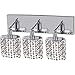 Elegant Lighting 1283W-O-E-Cl/Rc Royal Cut Mini 3-Light Wall Sconce, Finished in Chrome with Clear Crystals