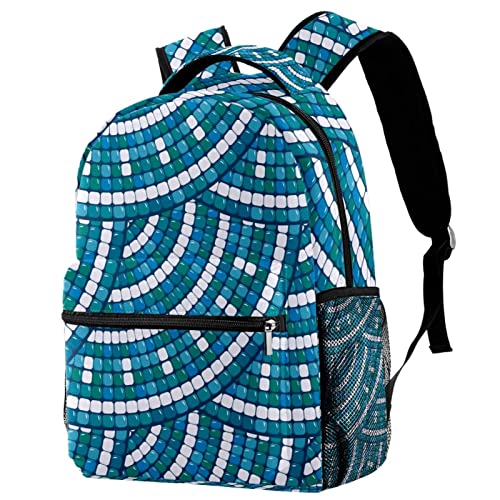 Mochila para portátil bolsas de viaje unisex con estampado mármol marino