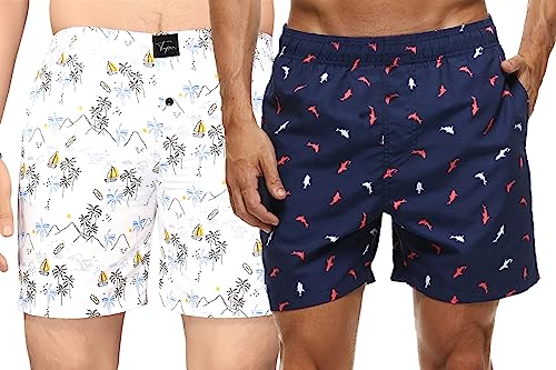 Image of Tapia Men's Cotton Regular All Over Print Boxer Shorts