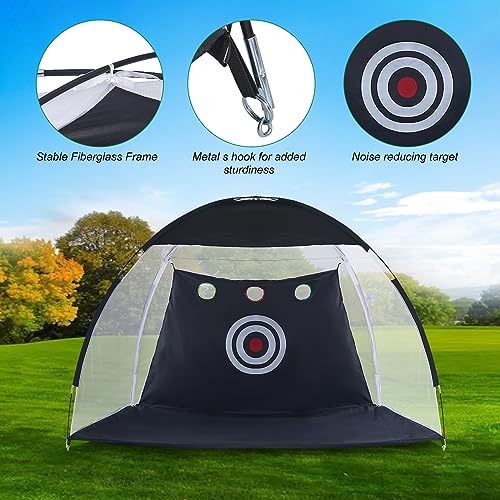 LEMROE Golf Practice Net 10x7ft with Mat, Swing Training Targets and Carry Bag - Image 8