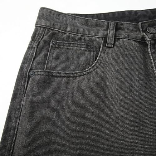 Jeans Pants Trousers Denim Autumn Gradient Black Micro Flared Men's Classic Loose Washed Tie Dye Wide Leg High3