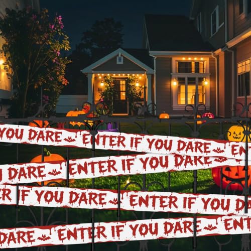 Halloween Decorations Outdoor - Adhesive Caution Tape Halloween 1.9inx82ft - image 6