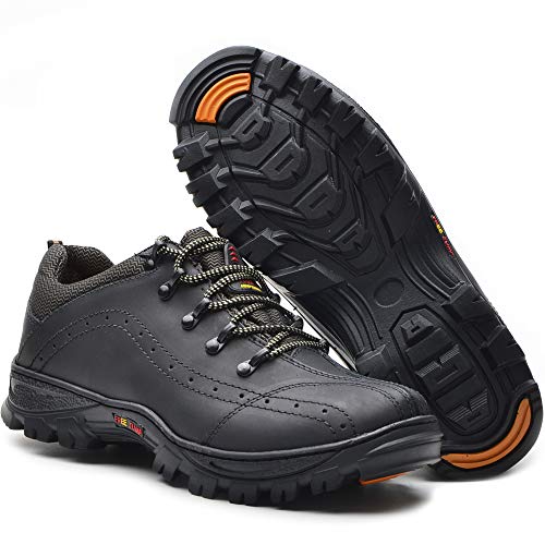 Tenis adventure masculino freejump em couro (44, Black)