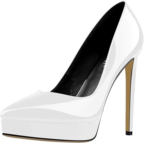 black pump platform heels