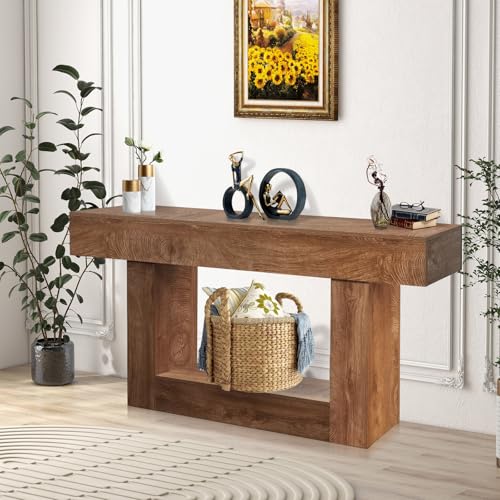 Garvee 63" Long Console Table for Entryway, Wood Rectangular Sofa Table Behind The Couch, Farmhouse Entryway Tables for Entrance, Hallway, Living Room, Foyer