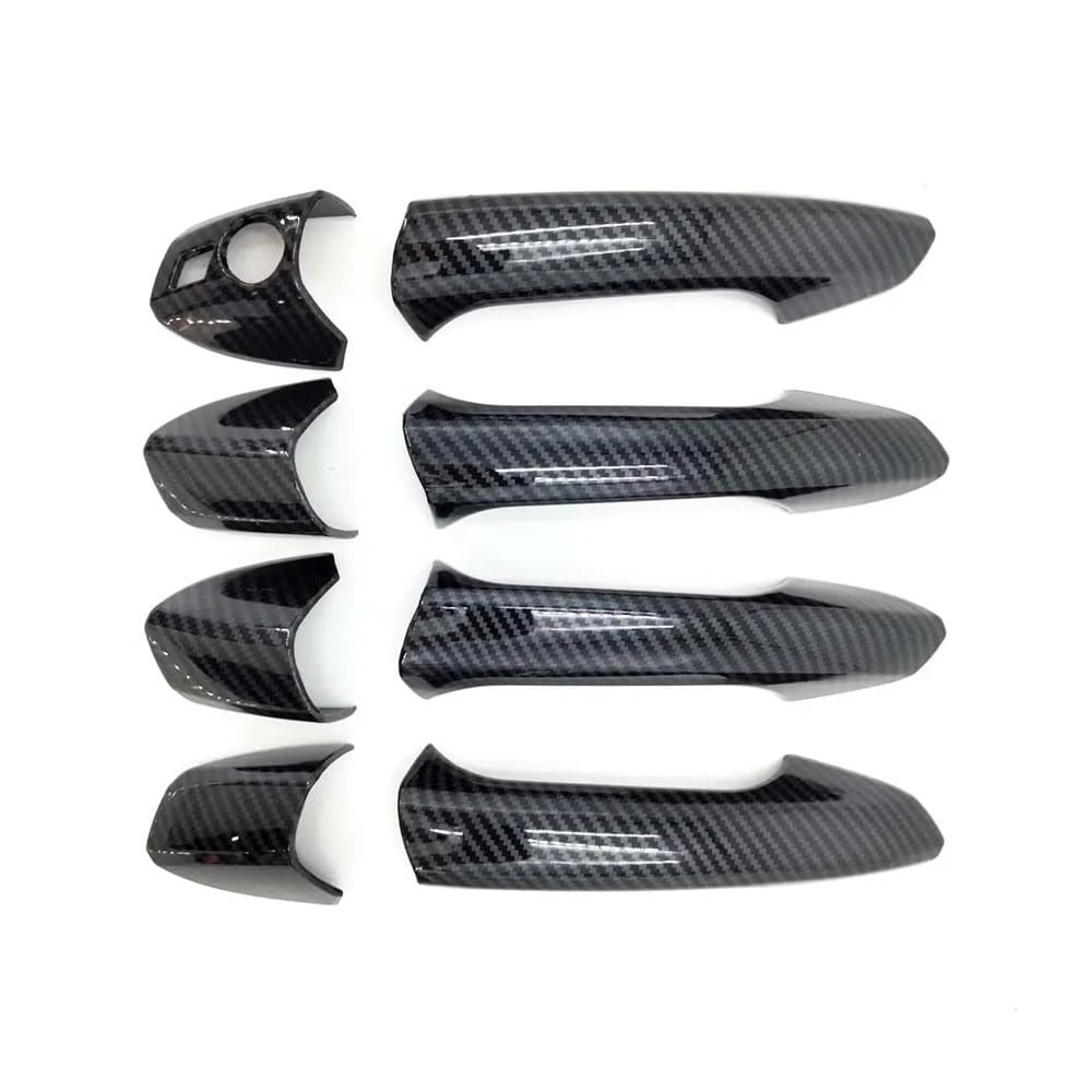 MHTGD Plastic Carbon Look Exterior Door Handle Cover Trim for W204 for C300 for C350 for C250 for C63 for AMG