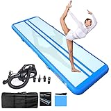 JOOLOOG Colchoneta inflable de gimnasia de aire de 2 m, color azul