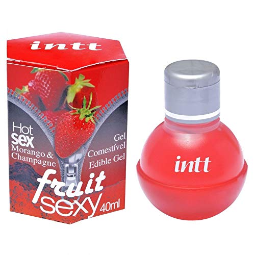 GEL COMESTÍVEL FRUIT SEXY HOT 40ML INTT - MORANGO COM CHAMPANHE