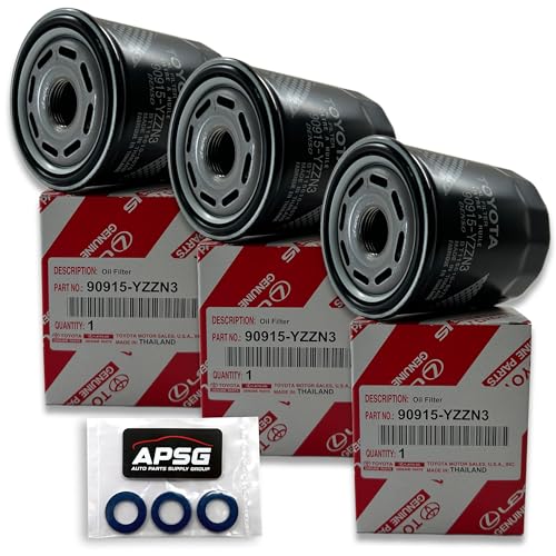 Filter With Apsg Drain Plug Crush Washer | Oem 3 Pack | Compatible With Toyota/lexus 3.4l Tundra, Sequoia, Ls500, Lx600, Gx550, Lx700h