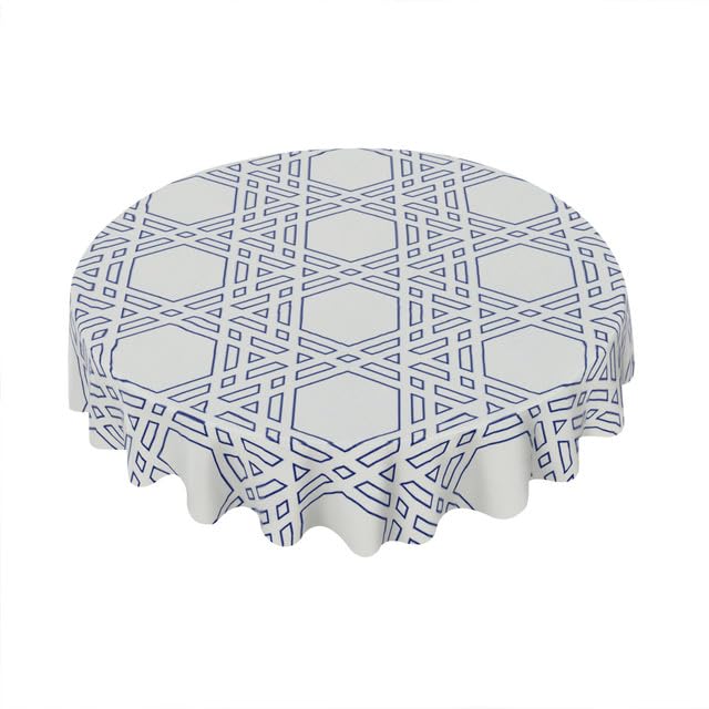 Nappe Murale Vintage Française 3x3 Pieds Ronde - Coton Fleuri Fait Main, Décoration