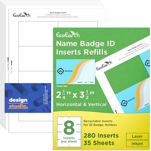 Inserts pour étiquettes de nom de 5,7x8,9 cm idéaux pour vos séminaires