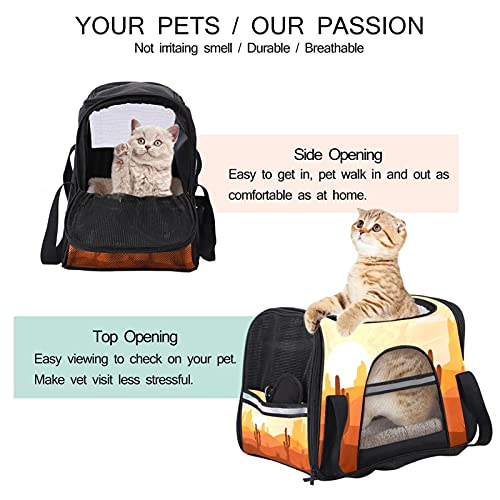 Sac de transport pour animal domestique motif soleil du désert - 4