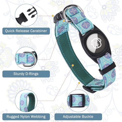 Collier Airtag pour chien chic et confortable support durable vert S