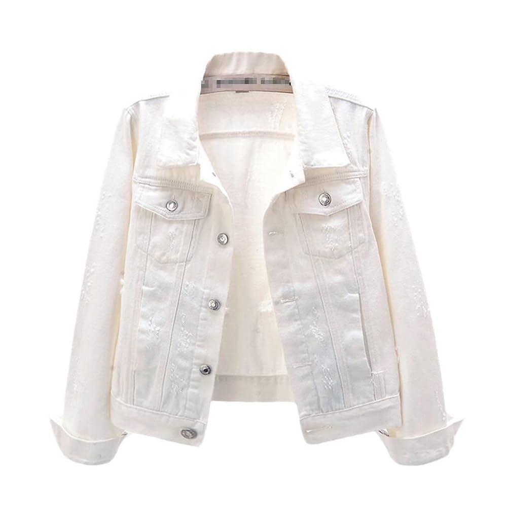 ジャケット ZIMMERMANN Women Jackets 9550JS241IVOBIANCO White Spring White Denim Jacket Women Harajuku Long Sleeve Outwear