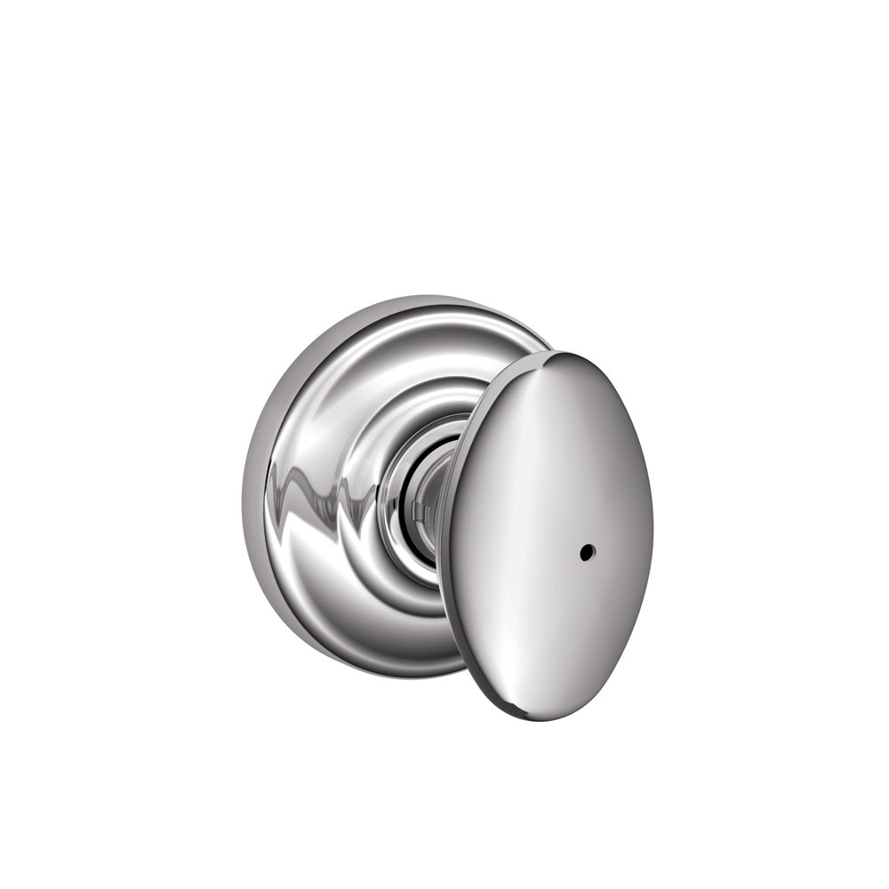 SCHLAGE Siena Privacy Knob, Andover Rose, Bright Chrome