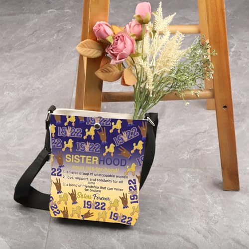 VAMSII SIGRho Sorority Inspired Gift for Women 1922 Poodles Sorority Crossbody Bag Sorority belongings Gift3