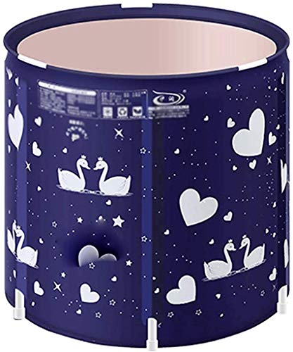 GEZHU Folding Bathtub Insulation Bracket Bath Barrel Adult Bath Barrel Household Thickening Large Body Folding Bath Barrel Plastic (Color : Blue) Enjoy your time indoors and outdoors. (Color : Blue)