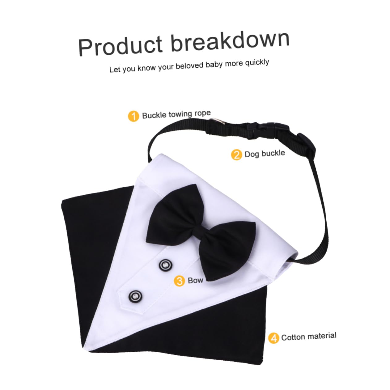 INOOMP 3juegos Bandana para Perros Triangular De Pañuelo De Moda para Mascotas Accesorio y Duradero para Perros