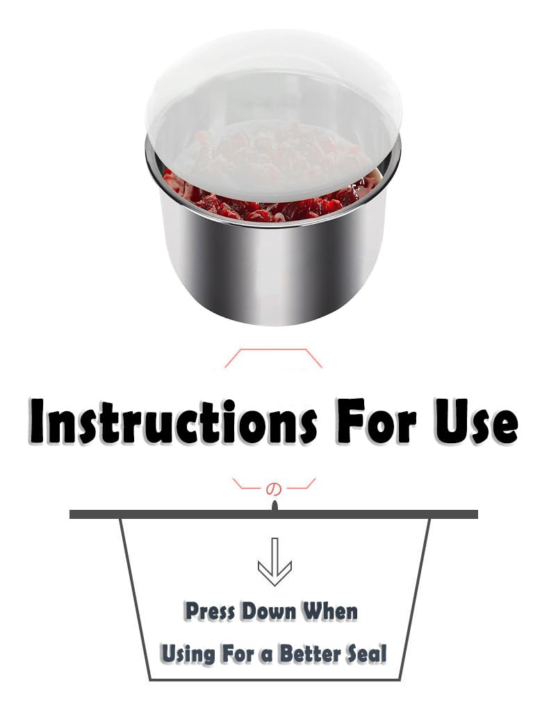 Coperchio In Silicone Per Pentole 5 E 6 Qt - Compatibile Instant Pot, Ermetico Per Avanzi, Microwavable