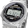 Casio A171WE-1A Standard Vintage Watch, Unisex, Classic, Quartz, Digital, Metal, Silver, Black, Bracelet Type #1