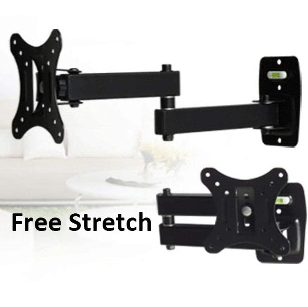 Genérico Soporte de Montaje para TV, Soporte de Pared de Acero Inoxidable para Televisores de 10 a 24 Pulgadas, Altura Inclinable Ajustable, Soporta hasta 15 KG, VESA máx. 100x100 mm