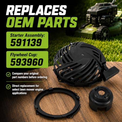 Image of Yinlowa 591139 Recoil Starter Pull Start Assembly with 593960 Start Cup