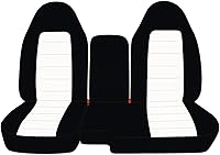 Vista 19 de Totally Covers Compatible con fundas de asiento de camión de dos tonos para Ford Ranger/Mazda Serie B 2004-2012 (banco dividido 60/40) con consola