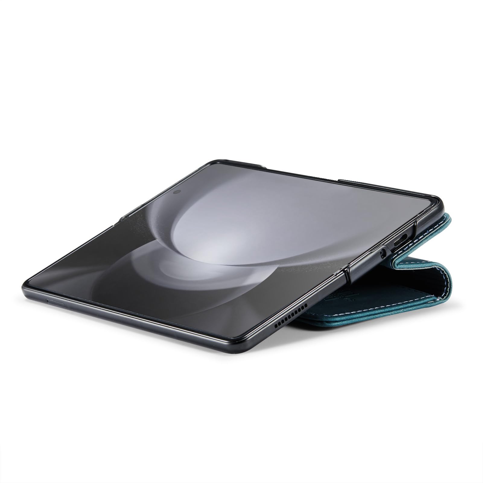 Custodia A Portafoglio For Samsung Galaxy Z Fold 8 Ultra, Pelle Smerigliata Flip Folio Funzione Stand Cover Business Antiurto Protezione Bordo Rialzato Guscio Interno(Blue)