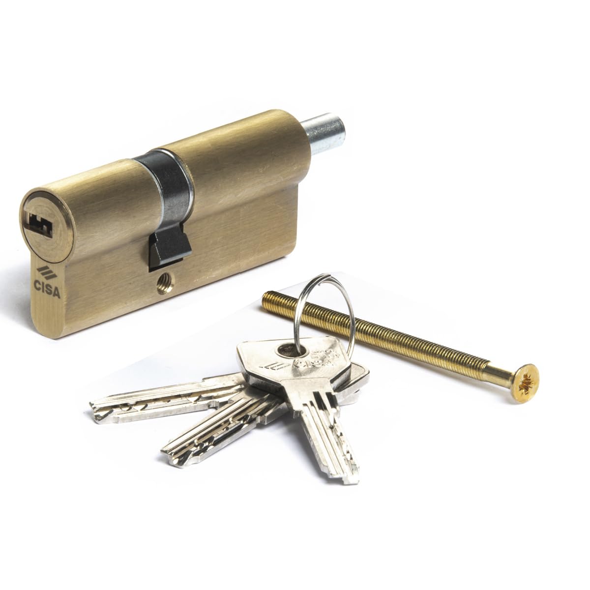 Cisa0E302 Asix European Cylinder, Brass