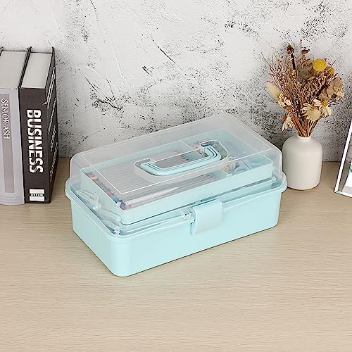 Image of BTSKY 3-Layer Plastic Dividing Storage Box Craft Organizer and Storage