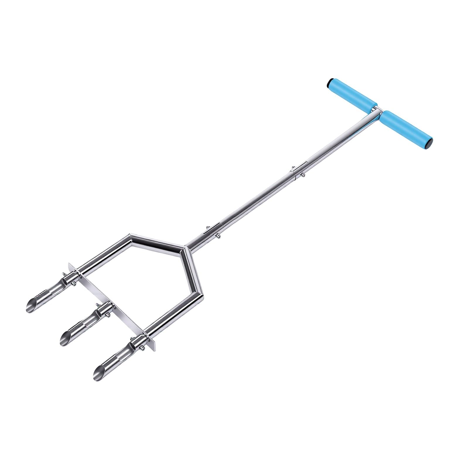 Aireador de Césped Hueco de 3 Dientes, Herramienta de Extracción de Núcleos Manual para Propietarios de Viviendas, Mantenimiento de Césped, Acero Inoxidable Utilizado en Exteriores