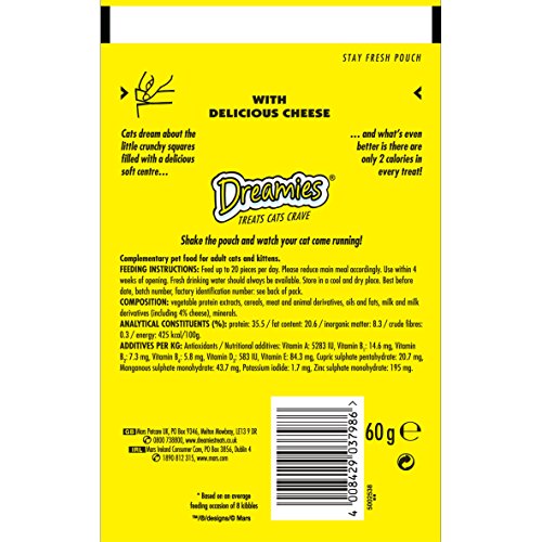 Dreamies - Ricompense per gatti, Formaggio, 60 g