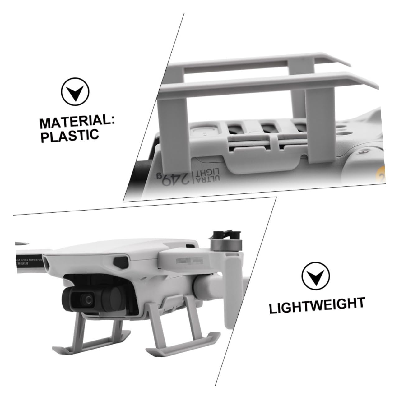 KOMBIUDA Anillo De Protección Cuchilla para Drones Extensor De Tren De Aterrizaje para Mini Cubierta Protectora De Hélice para UAV Compatible Extensión del Tren De Aterrizaje