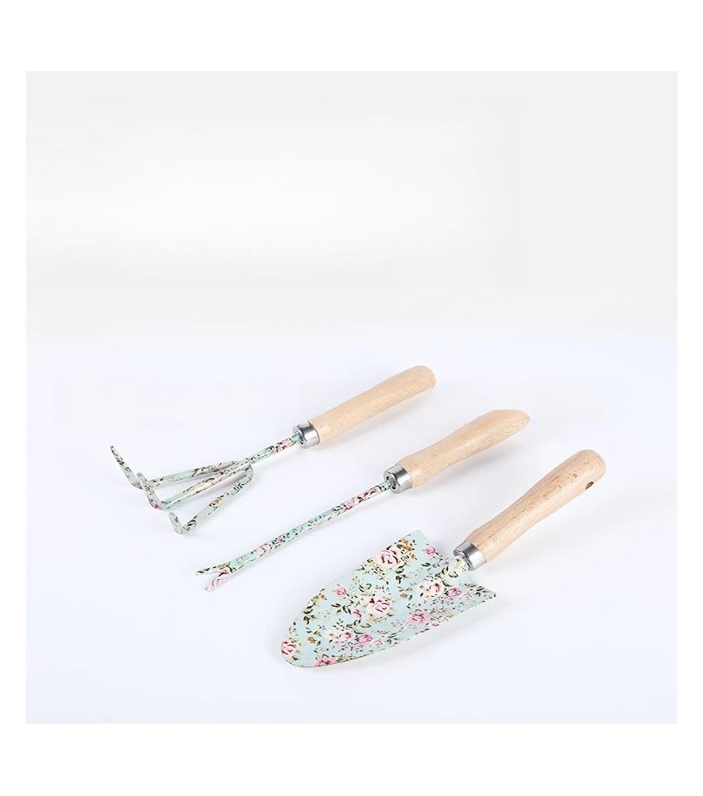 Ensemble d'outils de Jardin avec Manche en Bois imprimé, 10 pièces