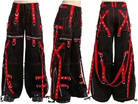 パンツ blood storm bondage flare pants Y2K punk Vintage Bloodstorm bondage pants with zippered hems, y2k