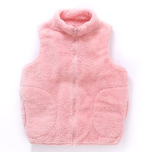 Toddler Boys Fleece Vest Teen Girls Plain polar Fleece Zipper Sleeveless Coat Kids Fall Winter Warm Outerwear with Pockets3